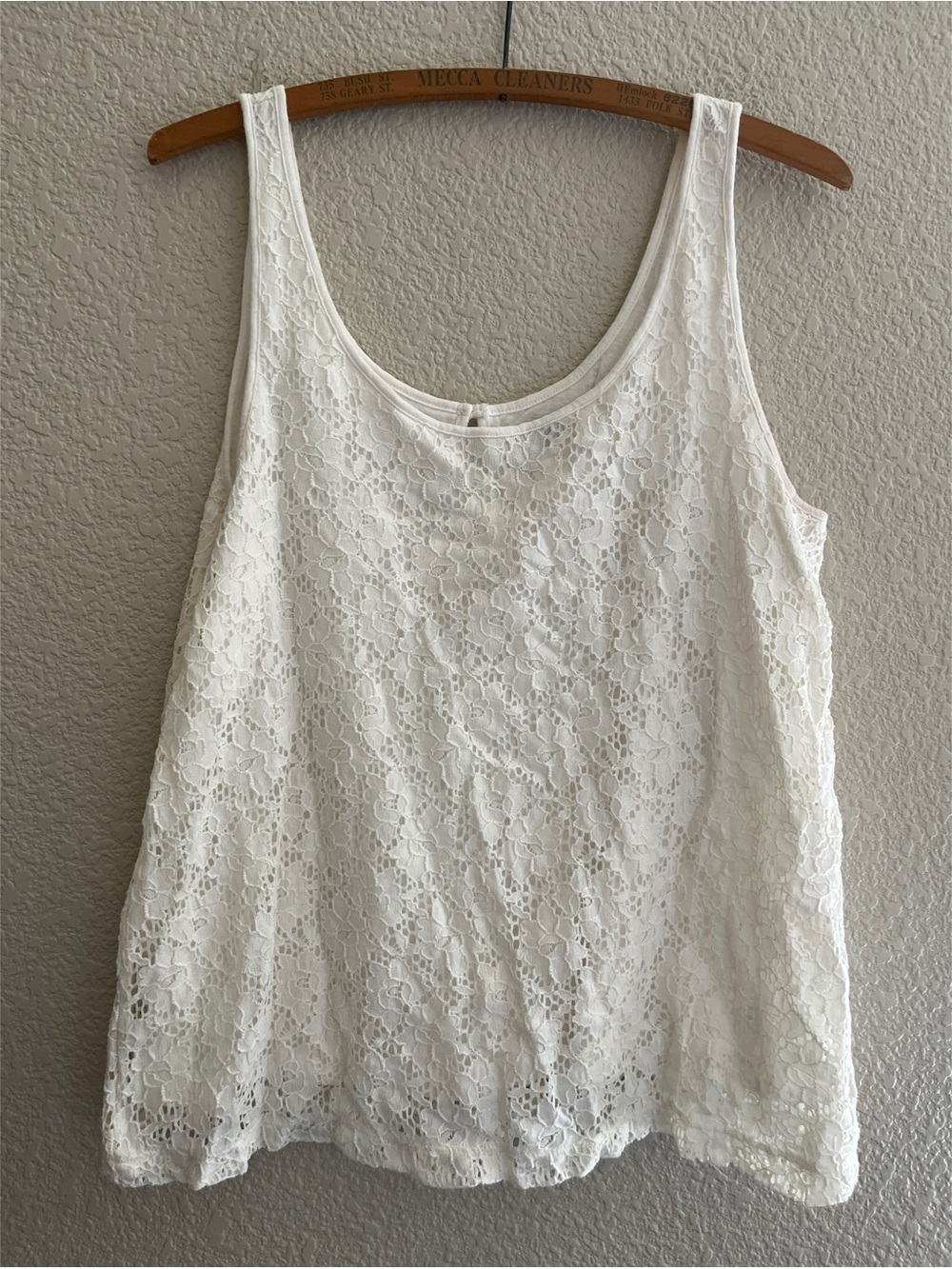 Gap Factory White Lace Tank Women’s Size Large